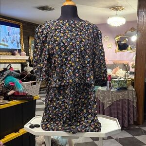 Vintage Floral Patterned Women's Dress